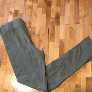 Army green leggings